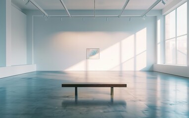 Fototapeta premium Empty large exhibition hall,created with Generative AI tecnology.