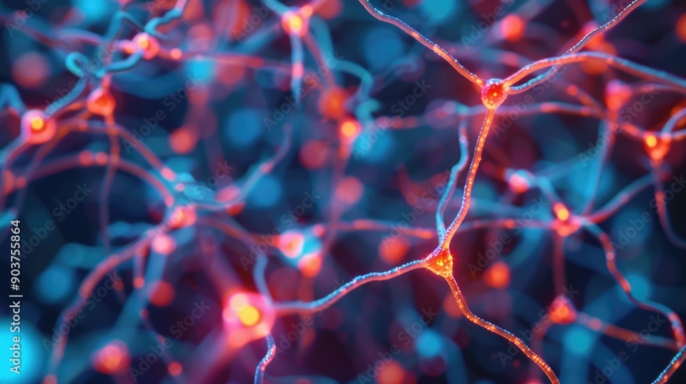 Poster neural network computation captivating showcasing the intricate nodes and connections of digital tec