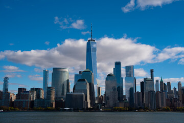 Fototapeta premium New York City skyline, cityscape of Manhattan in USA.