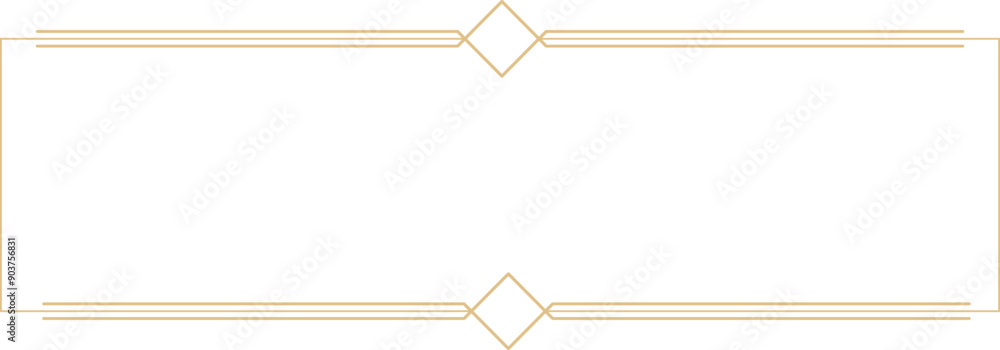 Canvas Prints golden celestial minimal esoteric frame, thin line border, mystyc linear decoration