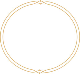 Golden celestial minimal esoteric frame, thin line border, mystyc linear decoration