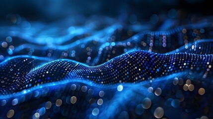 Mesmerizing Blue Waves of Light and Data