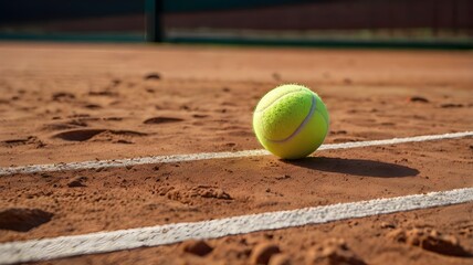 tennis ball on the court. 1