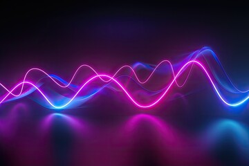 Fototapeta premium Colorful Neon Light Waves