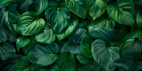 Verdant Abundance: Lush Green Wall of Leaves