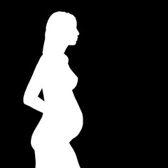 silhouette femme enceinte 