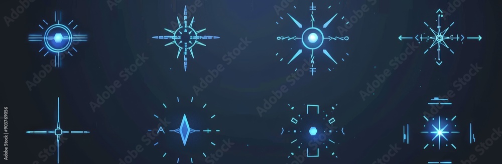Poster game player's hud with targets and crosshair graphics. game features include control target and snip