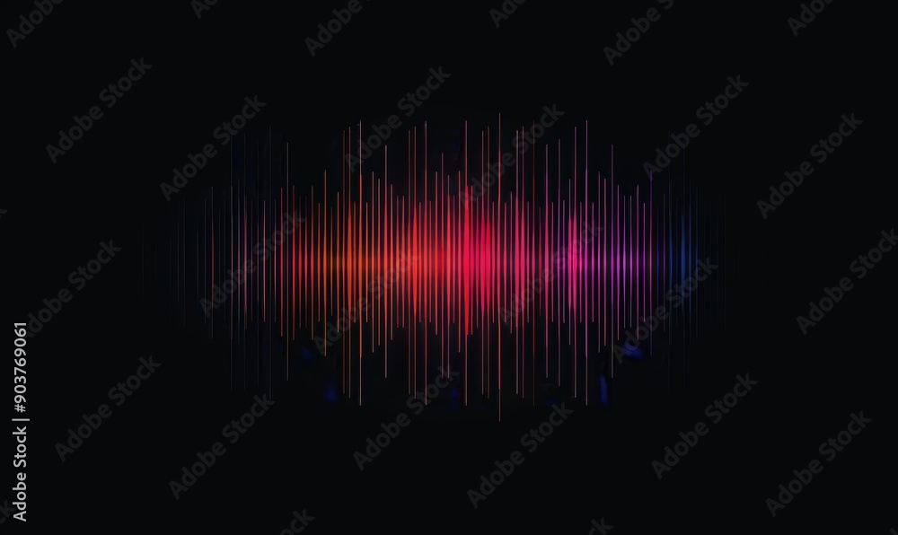 Poster waveform of an abstract sound. digital waveform, volume voice tech wave. modern music sound backgrou