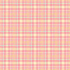 1950s check background plaid, bathroom pattern fabric vector. 60s seamless textile tartan texture in red and amber colors.