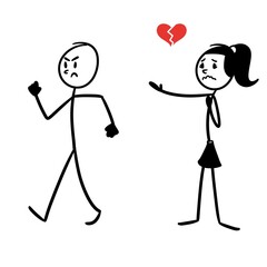 A couple quarrels, and the boy leaves the girl