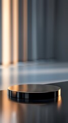 abstract light background with close up product display podium