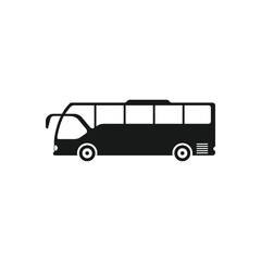 Bus Icon vector template flat design. Black bus vector icon