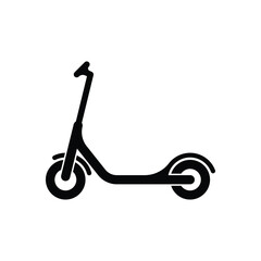 Electric scooter icon, electrical bike flat style eco friendly transport, vector illustration