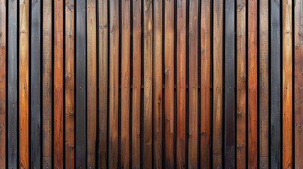 Vertical wooden slats forming a seamless pattern on modern wall panels, perfect for contemporary background designs