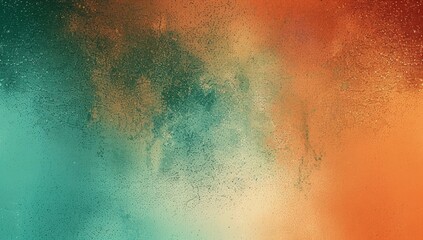 Abstract Gradient Texture with Orange and Teal