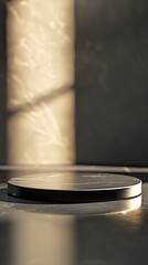 abstract light background with close up product display podium