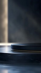 abstract light background with close up product display podium