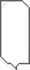 8bit retro game pixel speech bubble balloon icon sticker memo keyword planner text box banner, flat png isolated transparent element design