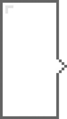 8bit retro game pixel speech bubble balloon icon sticker memo keyword planner text box banner, flat png isolated transparent element design