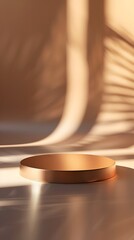 abstract light background with close up product display podium