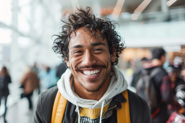 Man smiling at leadership conference