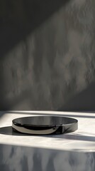 Obraz premium empty table with close up product display podium