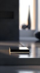 Obraz premium empty table with close up product display podium