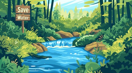 Save Water Forest River.