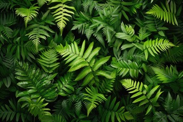 Close-up view of lush green fern foliage. Perfect for showcasing natural beauty and a tranquil environment.