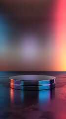 interior with light close up product display podium