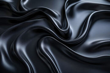 Obraz premium Black Satin Fabric Texture