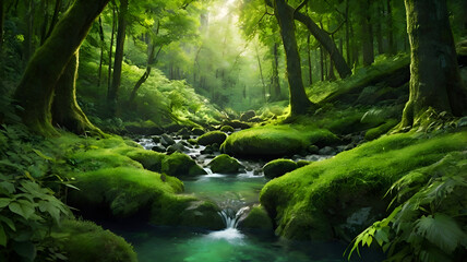 stream in the forest