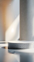 close up of a plate for product display podium