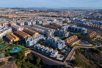Aerial view of Campoamor in the province of Alicante, Spain