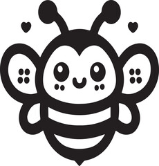 A cute bee vector art illustration