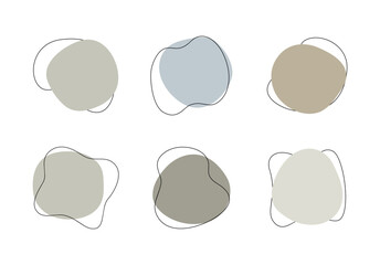 Pastel liquid blob shapes, pastel vector organic random forms, fluid silhouette, simple smooth ink stain. Highlight for social media stories