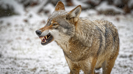 Obraz premium Angry wolf