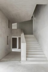 Fototapeta premium Modern Concrete Stairs And Hallway
