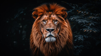 Fototapeta premium Lion front view