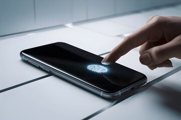 Fingerprint scanner on smart mobile phone for personal identification or verification