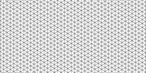 Background of black metal pattern mesh. Old design metallic triangle and square fabric pattern. Seamless vector carbon grid steel.	