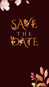 Animated save the date on portrait background