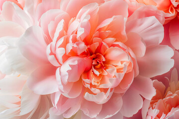 Obraz premium Close-up of a Pink Peony Flower in Full Bloom