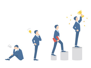 スキルアップしていくビジネスマンセット