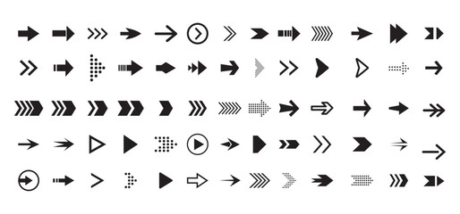 Arrows big black icons set, arrow icon, modern simple arrows, arrow vector collection cursor Modern simple arrows.