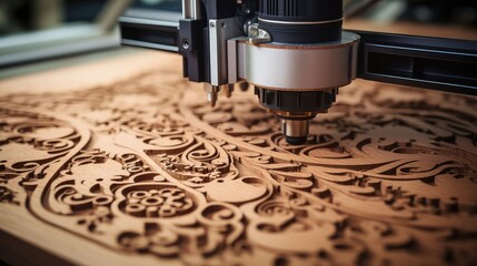 intricate laser engraving wood