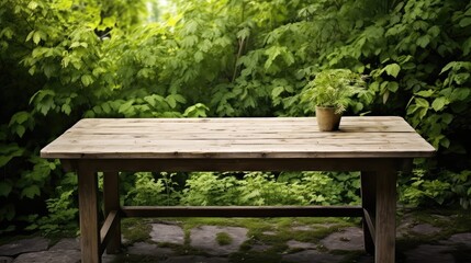 Naklejka premium greenery table isolated