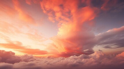 Fototapeta premium ethereal clouds orange