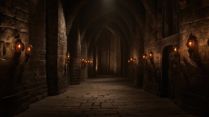 armor inside castle wall