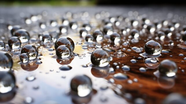 patio water beading on concrete
